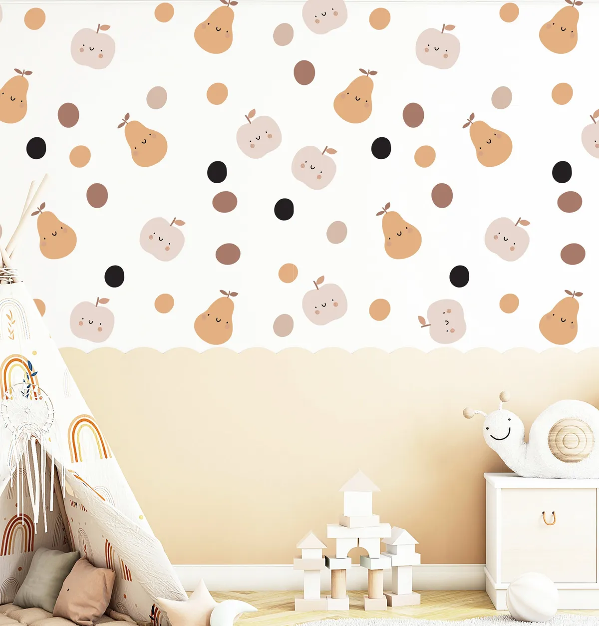 Ovocné nálepky na stenu. Detská izba – Samolepiace dekorácie na stenu