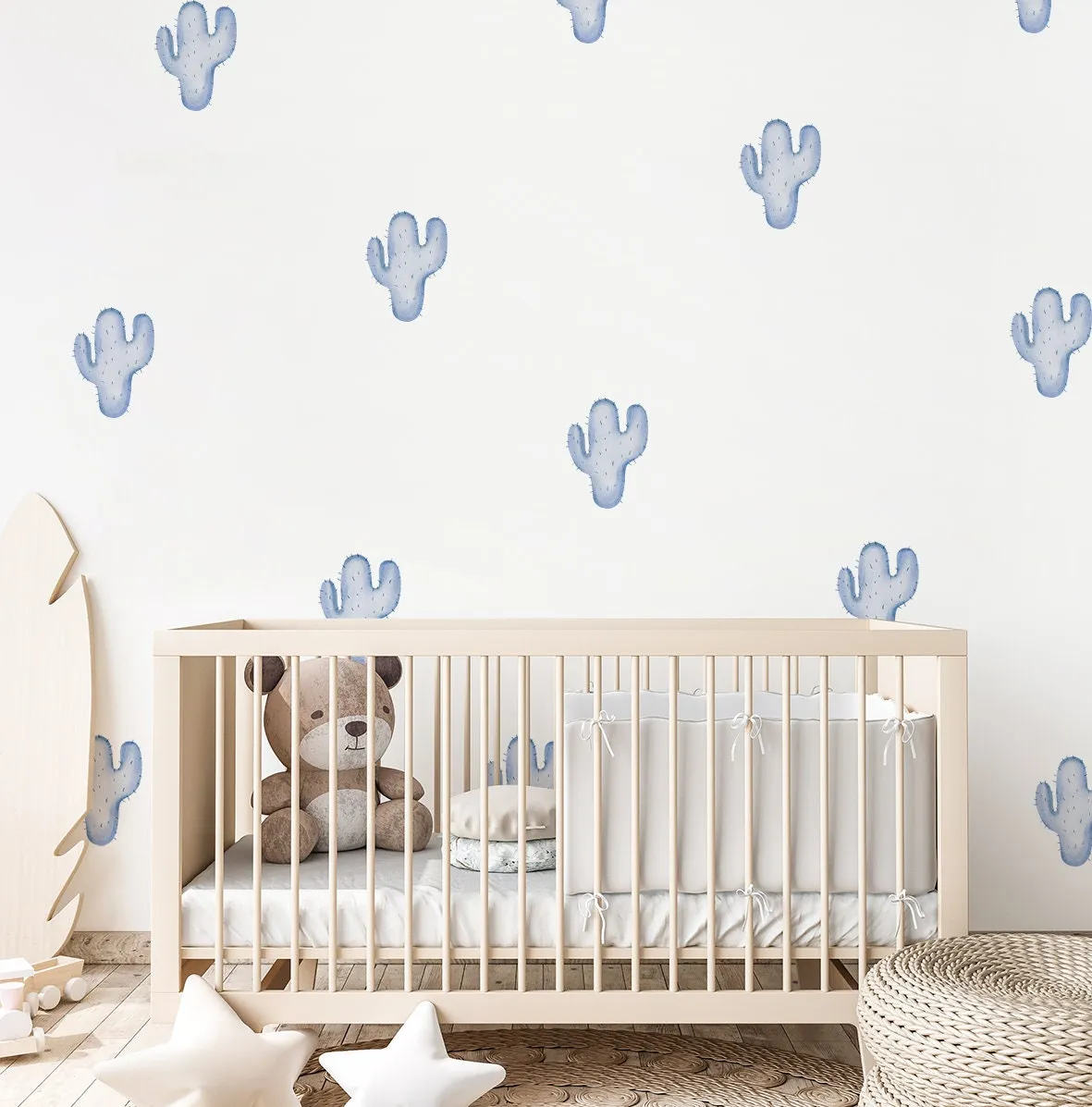 Nálepky na stenu kaktus. Detské dekorácie – Detské nálepky na stenu pre izbičku