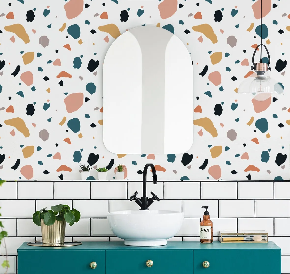 Samolepka na stenu. Abstraktné tvary (14) – Samolepiace dekorácie na stenu