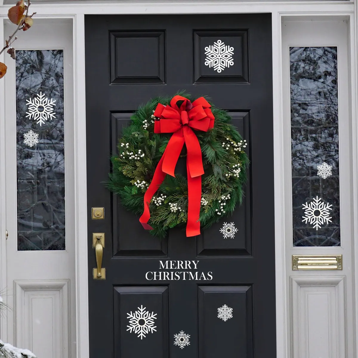 Vianočné nálepky na stenu. Jednoduché prestavenie (6) – Samolepiace dekorácie na stenu