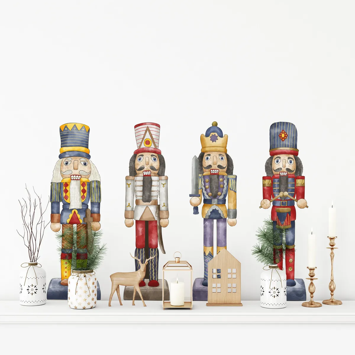 Vianočné nálepky na stenu. Jednoduché prestavenie (4) – Samolepiace dekorácie na stenu