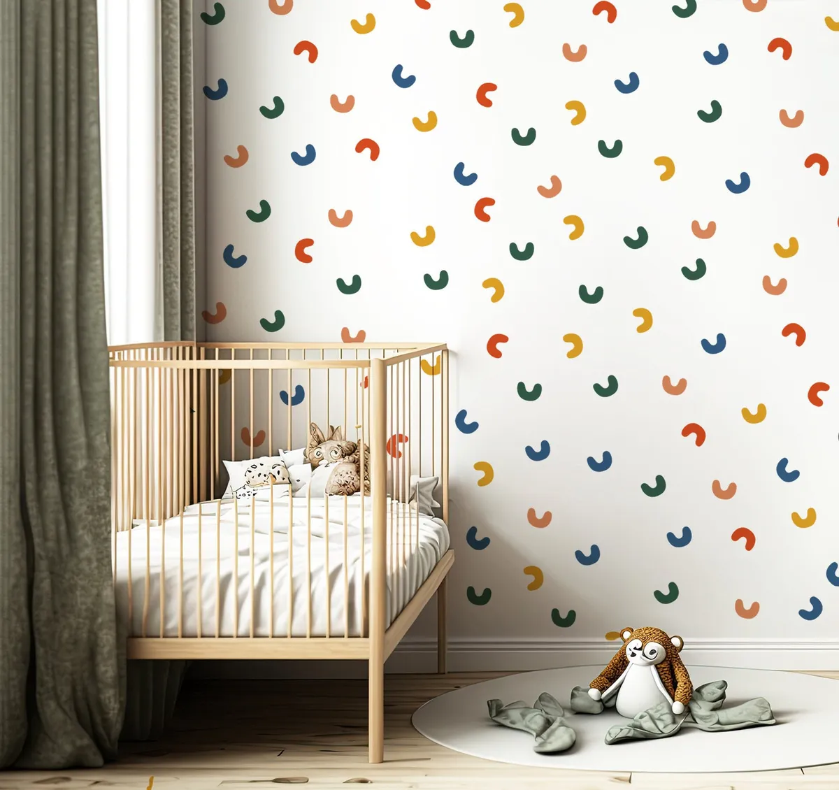 Samolepka na stenu. Abstraktné tvary (11) – Samolepiace dekorácie na stenu