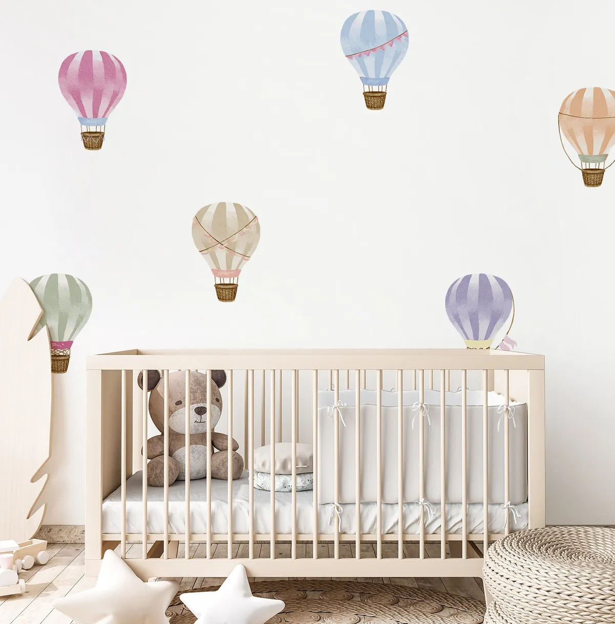 Nálepka na stenu Baloons. Ružové baloons – Samolepiace dekorácie na stenu