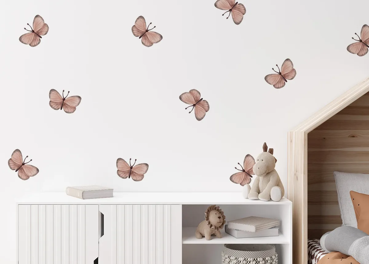 Nálepky na stenu Motýľ. Boho nástenné dekorácie – Samolepiace dekorácie na stenu