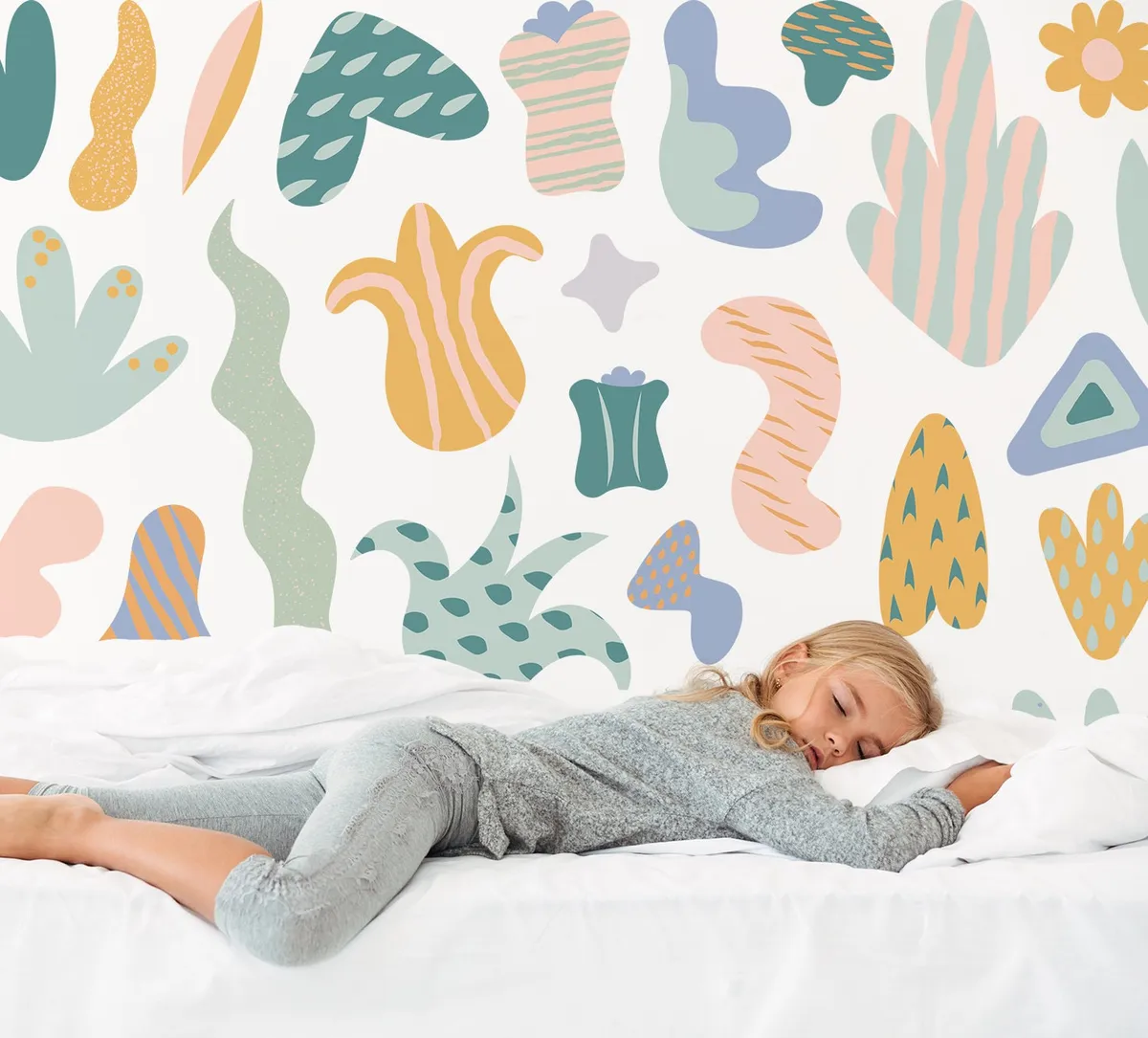 Obrovská sada nálepiek na stenu. Abstraktných tvarov – Samolepiace dekorácie na stenu