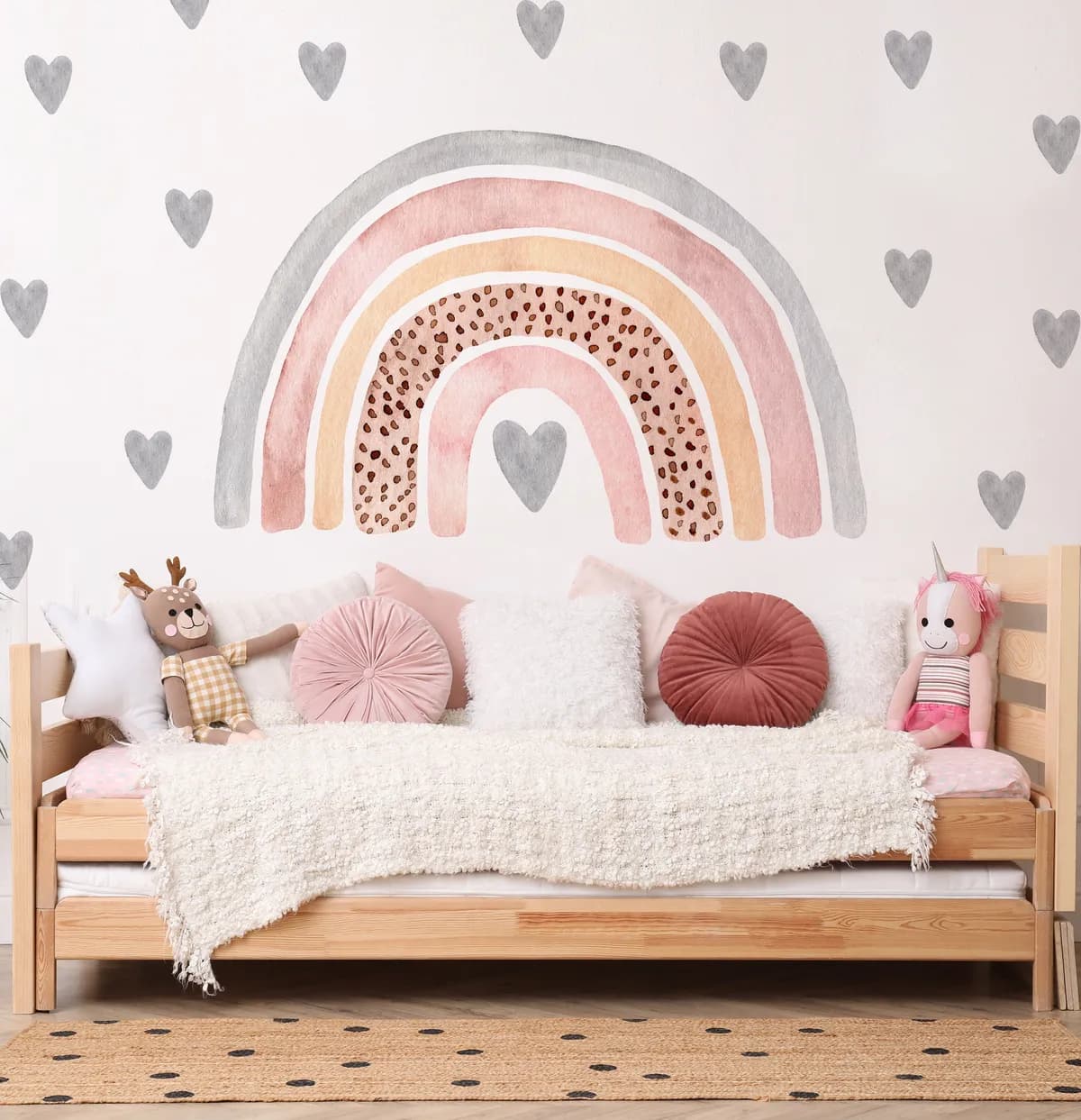 Dúhová nálepka na stenu. Akvarelová dúhy – Samolepiace dekorácie na stenu