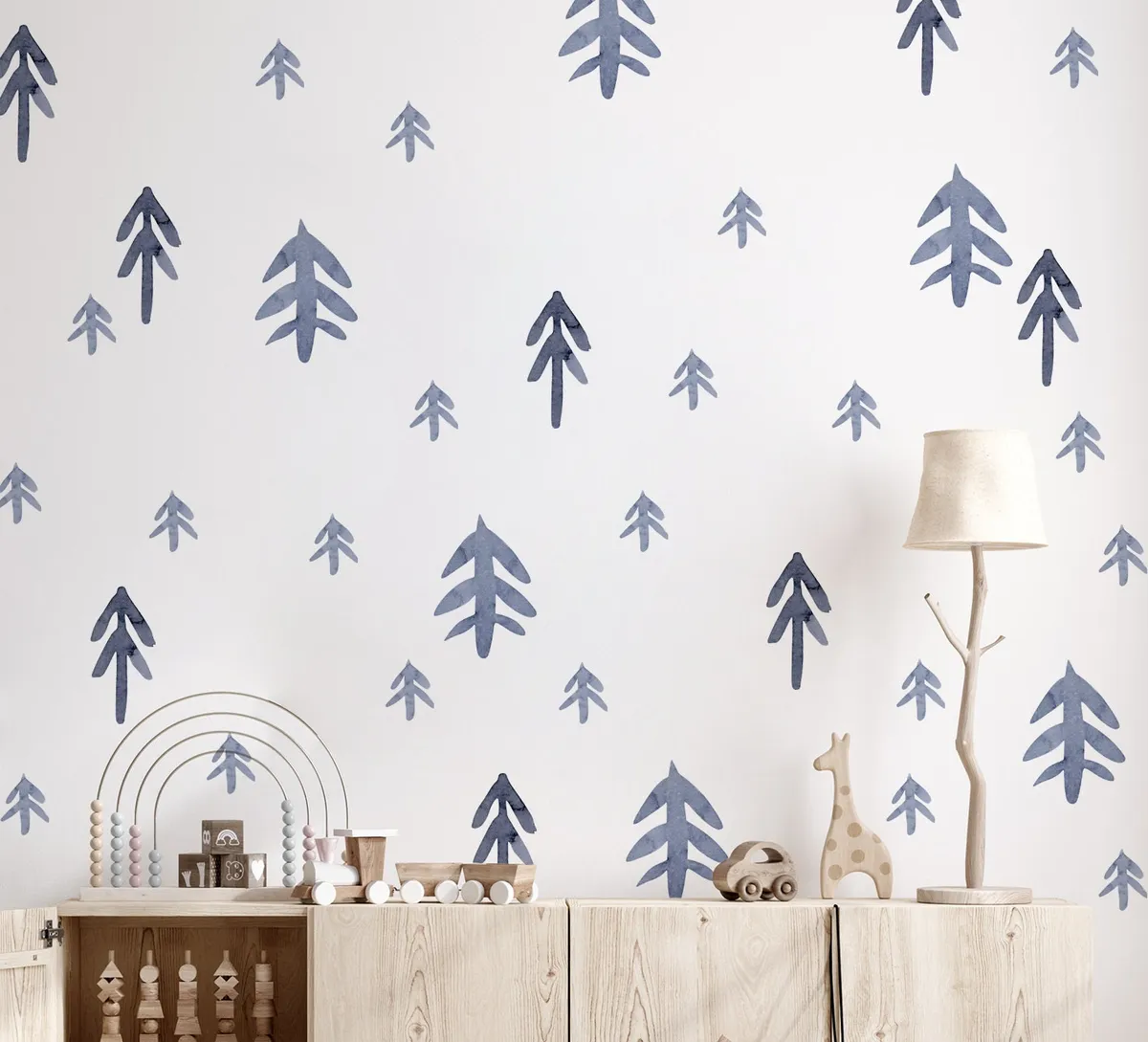 Kvetinové nálepky na stenu. Forest Trees (2) – Kvetinové nálepky na stenu do interiéru