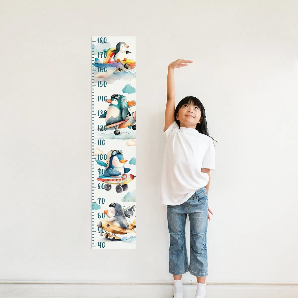 Nálepka na stenu s grafom rastu. Jednoduché odlepenie a nalepenie (4) – Samolepiace dekorácie na stenu