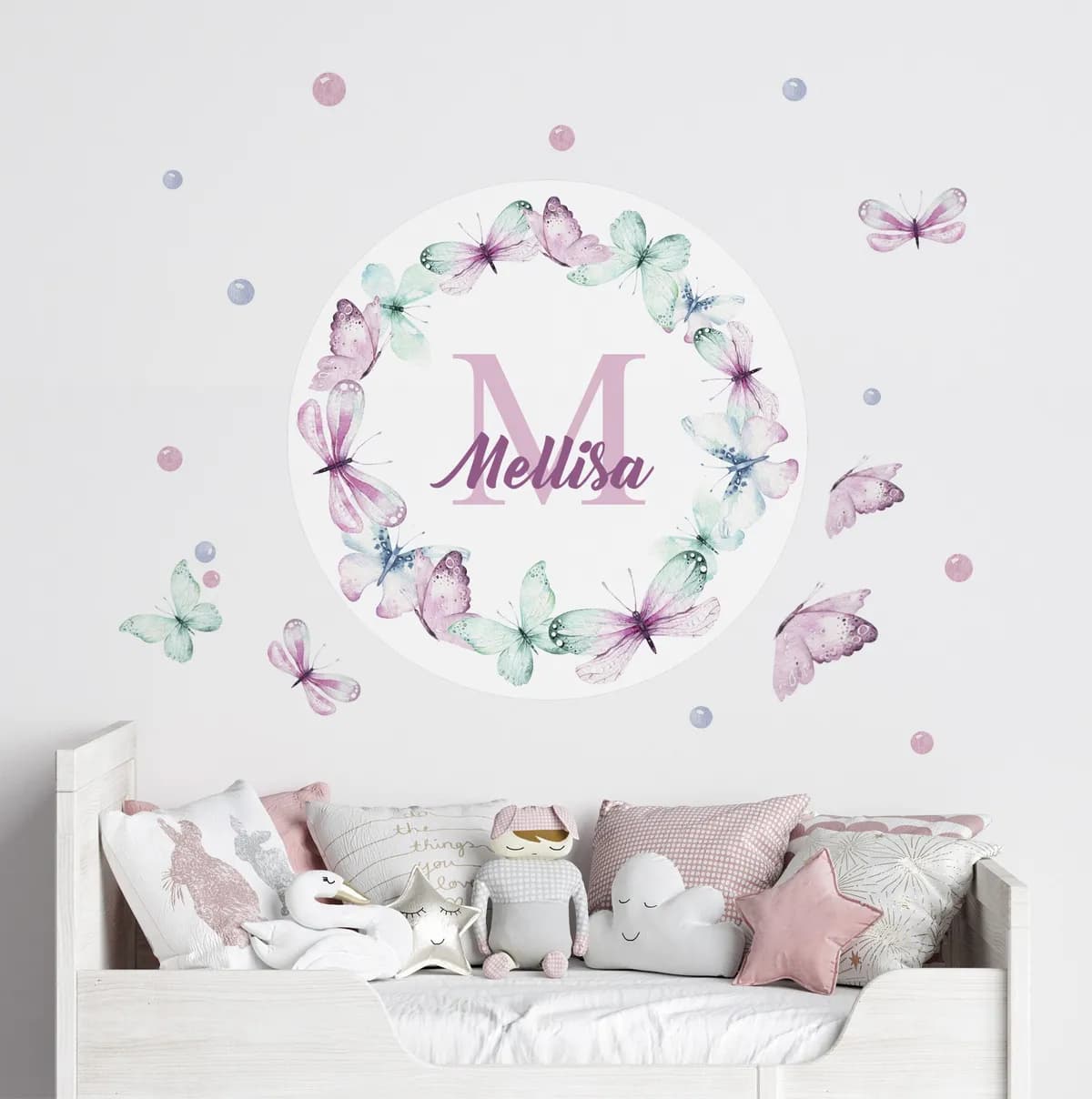 Motýľ Nálepka na stenu. Personalizované sada – Samolepiace dekorácie na stenu