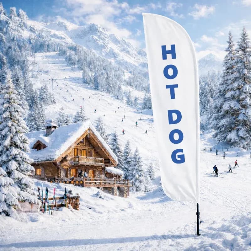 Beach Flag Standard Hot Dog