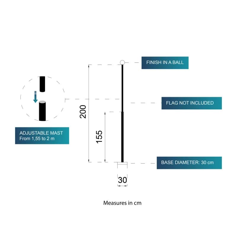 Kancelársky stožiar (iba stožiar) náhľad 2
