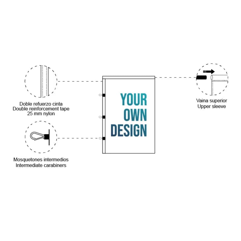 Vlajka s karabínami a tunelom náhľad 3