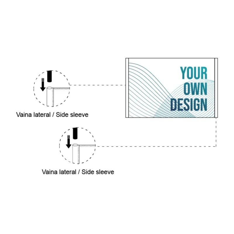 Horizontálna vlajka s tunelom pre stožiar náhľad 5