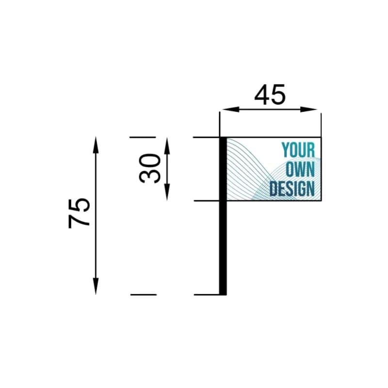 Horizontálna vlajka so stožiarom náhľad 4