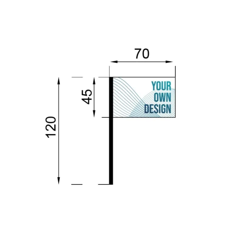 Horizontálna vlajka so stožiarom náhľad 5