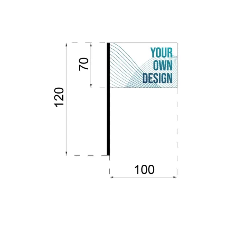 Horizontálna vlajka so stožiarom náhľad 6