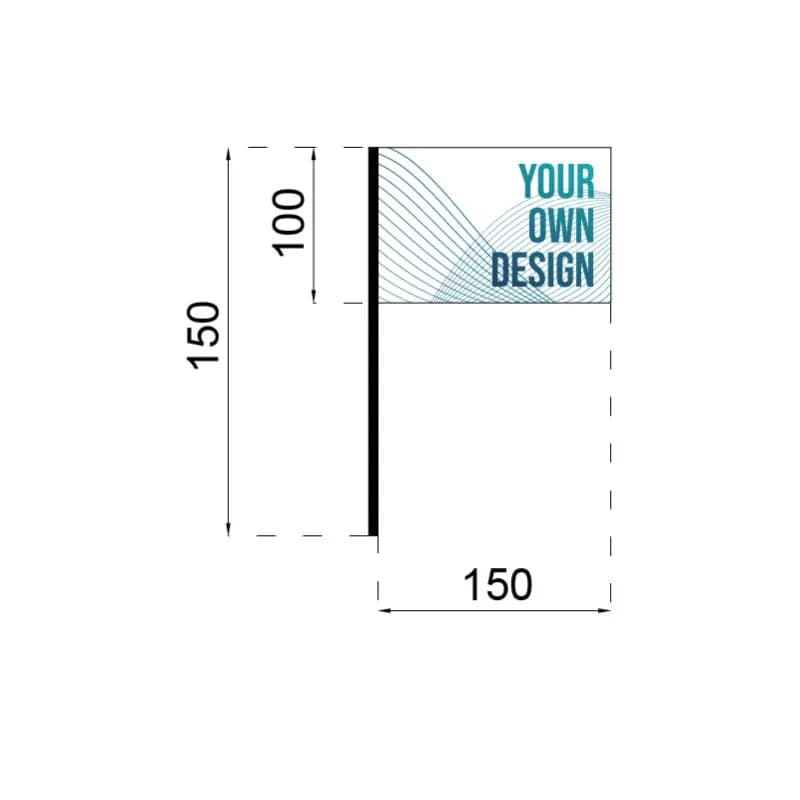 Horizontálna vlajka so stožiarom náhľad 7