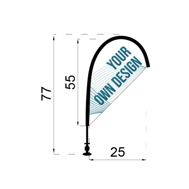 Mini Fly Banner základňa pre auto náhľad 4