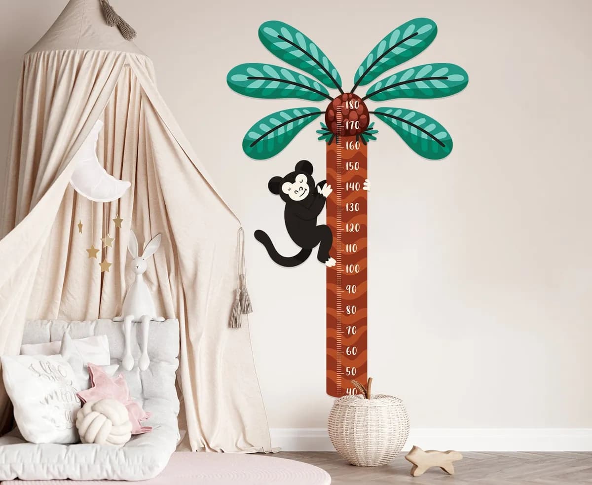 Nálepka na stenu s rastovým diagramom. Jednoduché odlepenie a nalepenie (5) – Samolepiace dekorácie na stenu