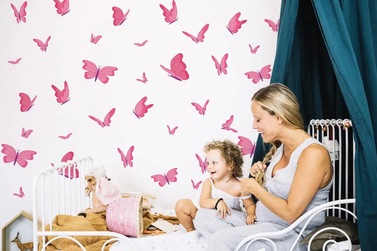 Nálepky na stenu Motýľ. Boho nástenné dekorácie (4) – Samolepiace dekorácie na stenu