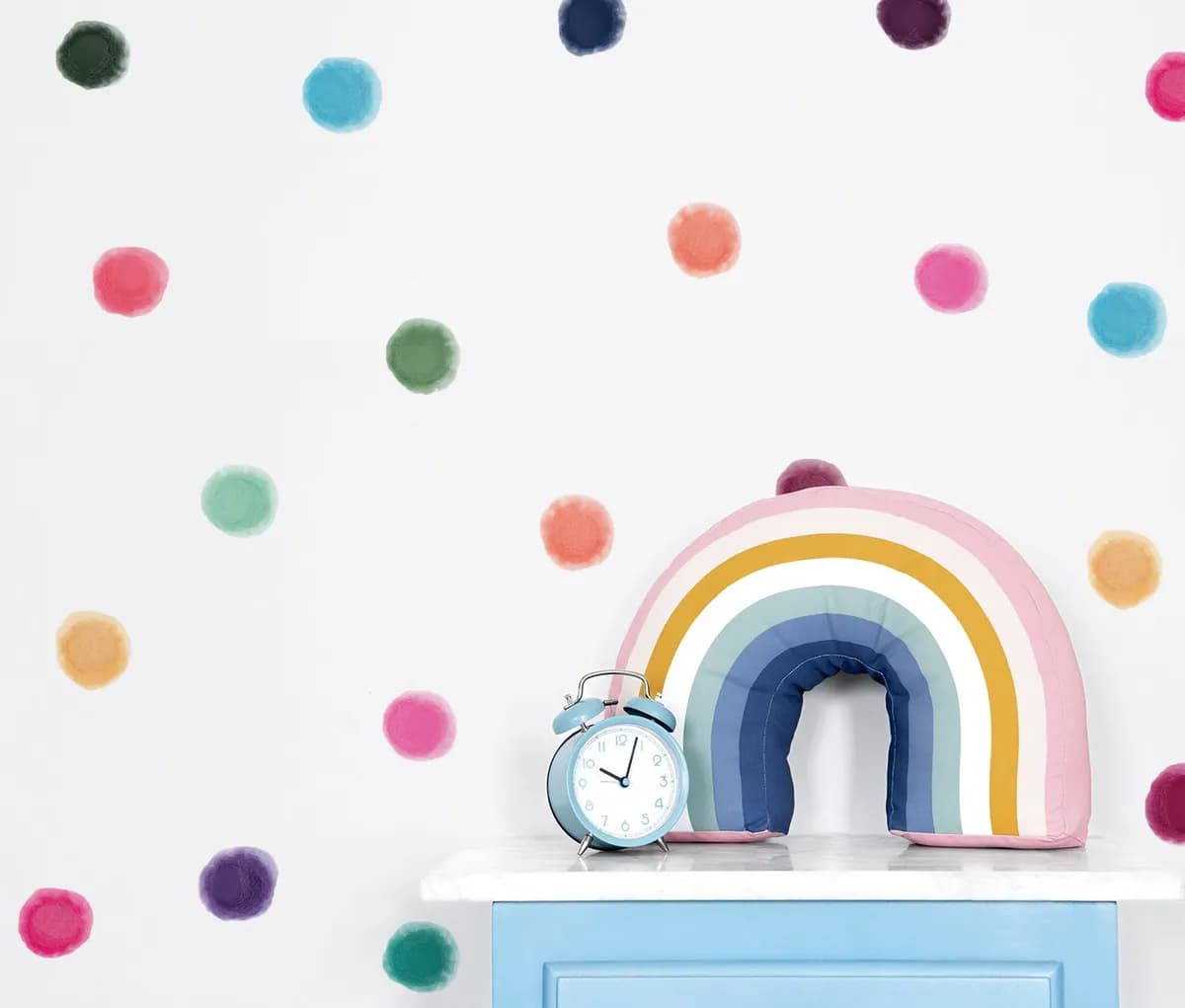 Bodky na stenu. Opakovane použiteľné odlepiť a nalepiť textilné – Samolepiace dekorácie na stenu