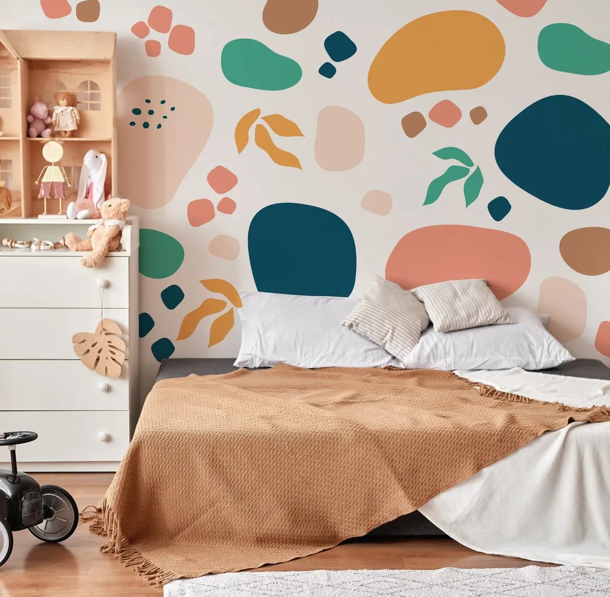 Obrovská sada nálepiek na stenu. Pastelové tvary farebné abstraktné (4) – Samolepiace dekorácie na stenu