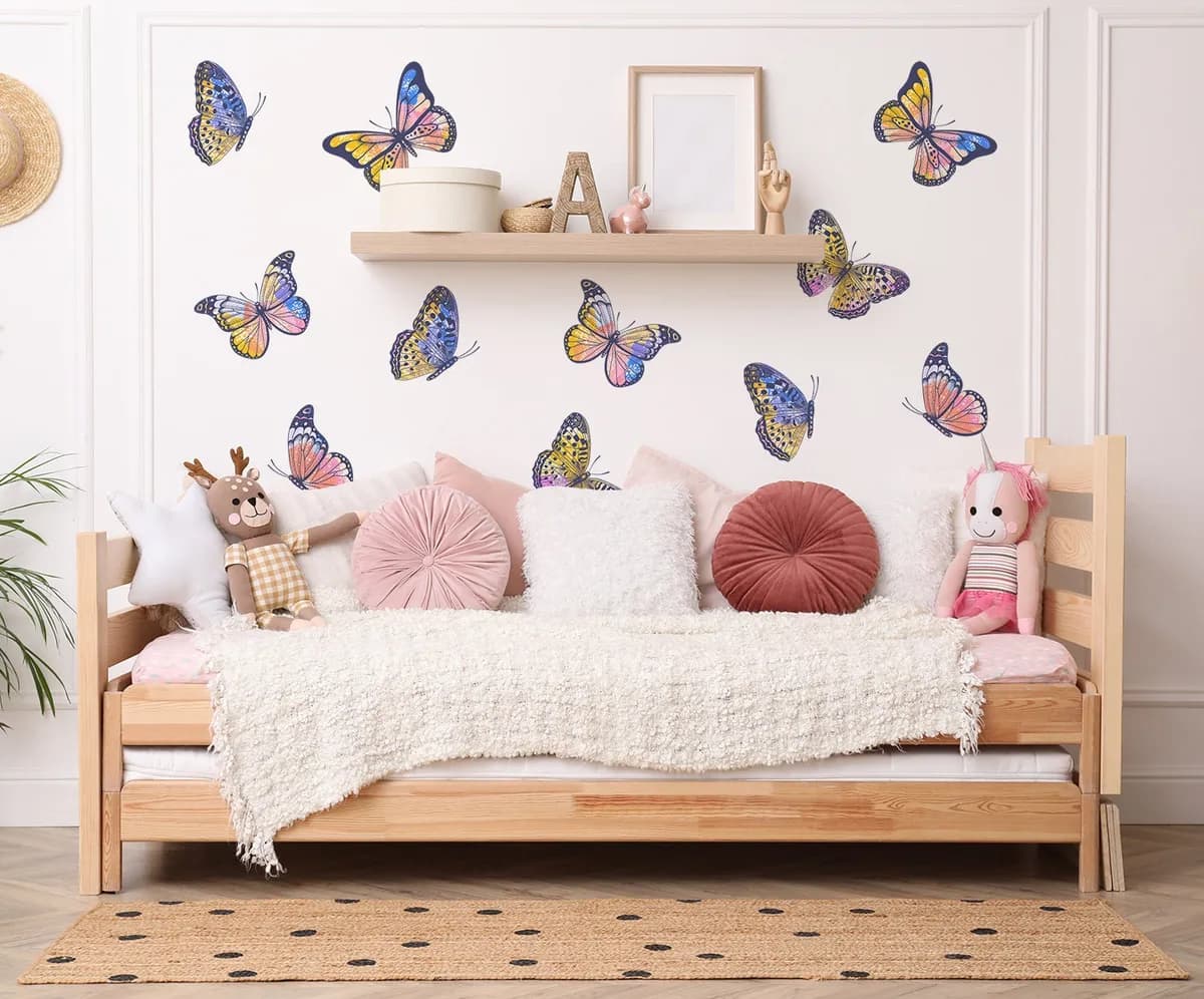 Nálepky na stenu Motýľ. Boho nástenné dekorácie (2) – Samolepiace dekorácie na stenu
