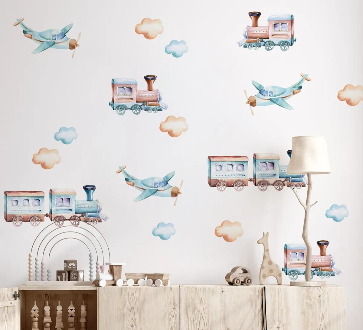 Vlaky nálepky na stenu. Peal & Stick – Samolepiace dekorácie na stenu