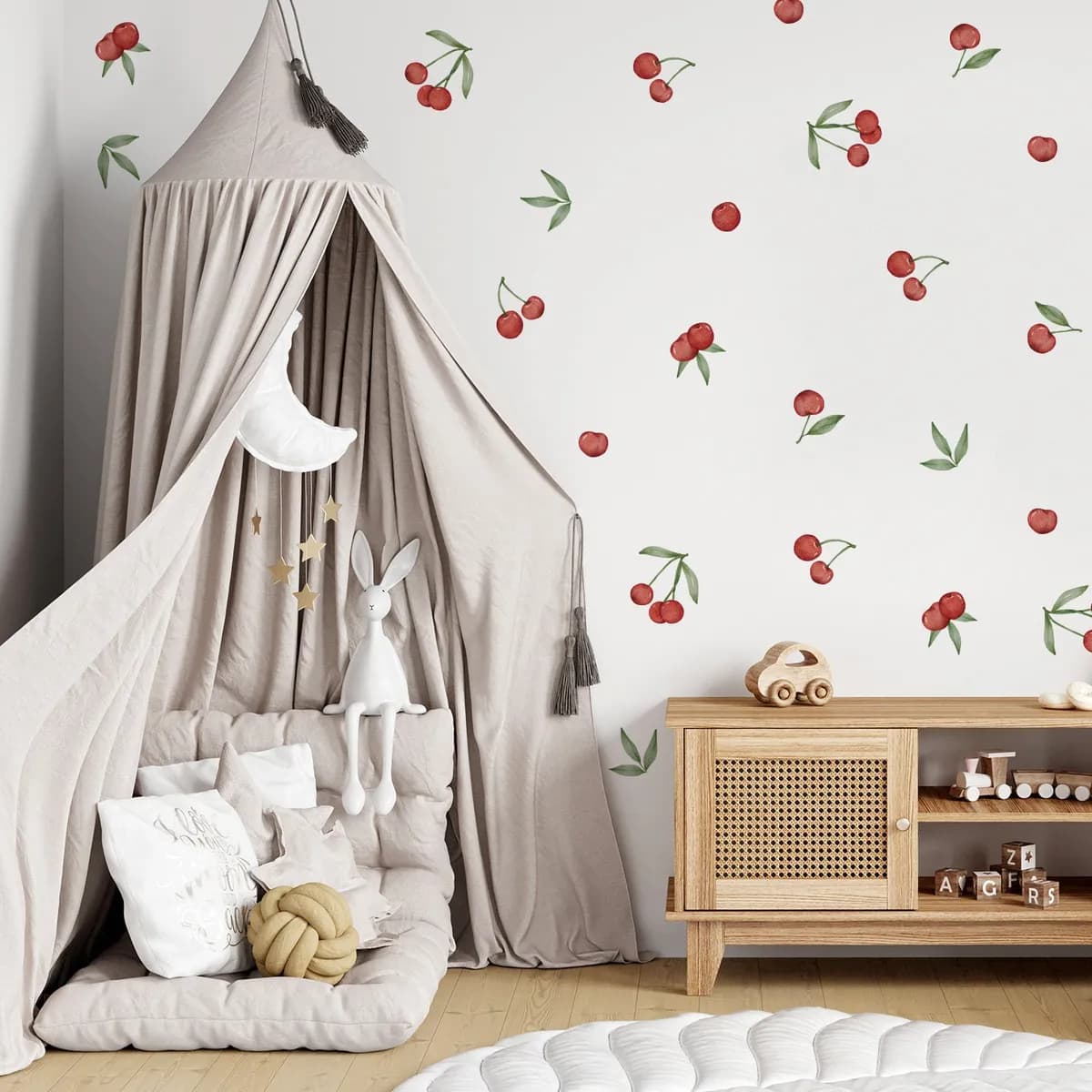 Nálepky na stenu čerešňa. Zábavné čerešňa – Samolepiace dekorácie na stenu