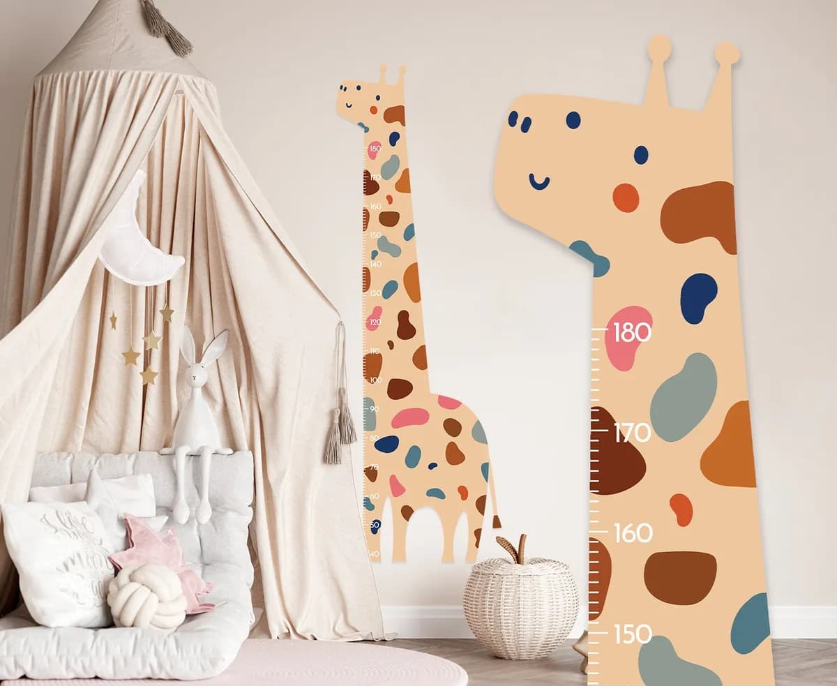 Nálepka na stenu s rastovým diagramom. Jednoduché odlepenie a nalepenie (6) – Samolepiace dekorácie na stenu