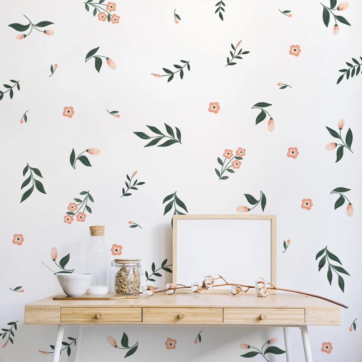 Kvetinové nálepky na stenu. Corolful flower – Kvetinové nálepky na stenu do interiéru