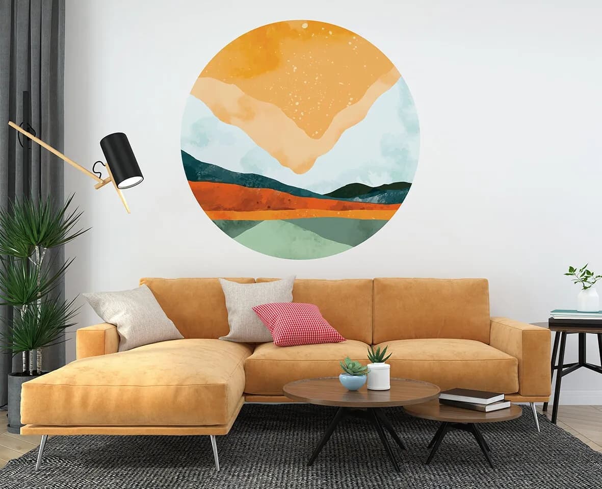 BOHO Circle Nálepka na stenu. Geometrické nástenné dekorácie (3) – Samolepiace dekorácie na stenu