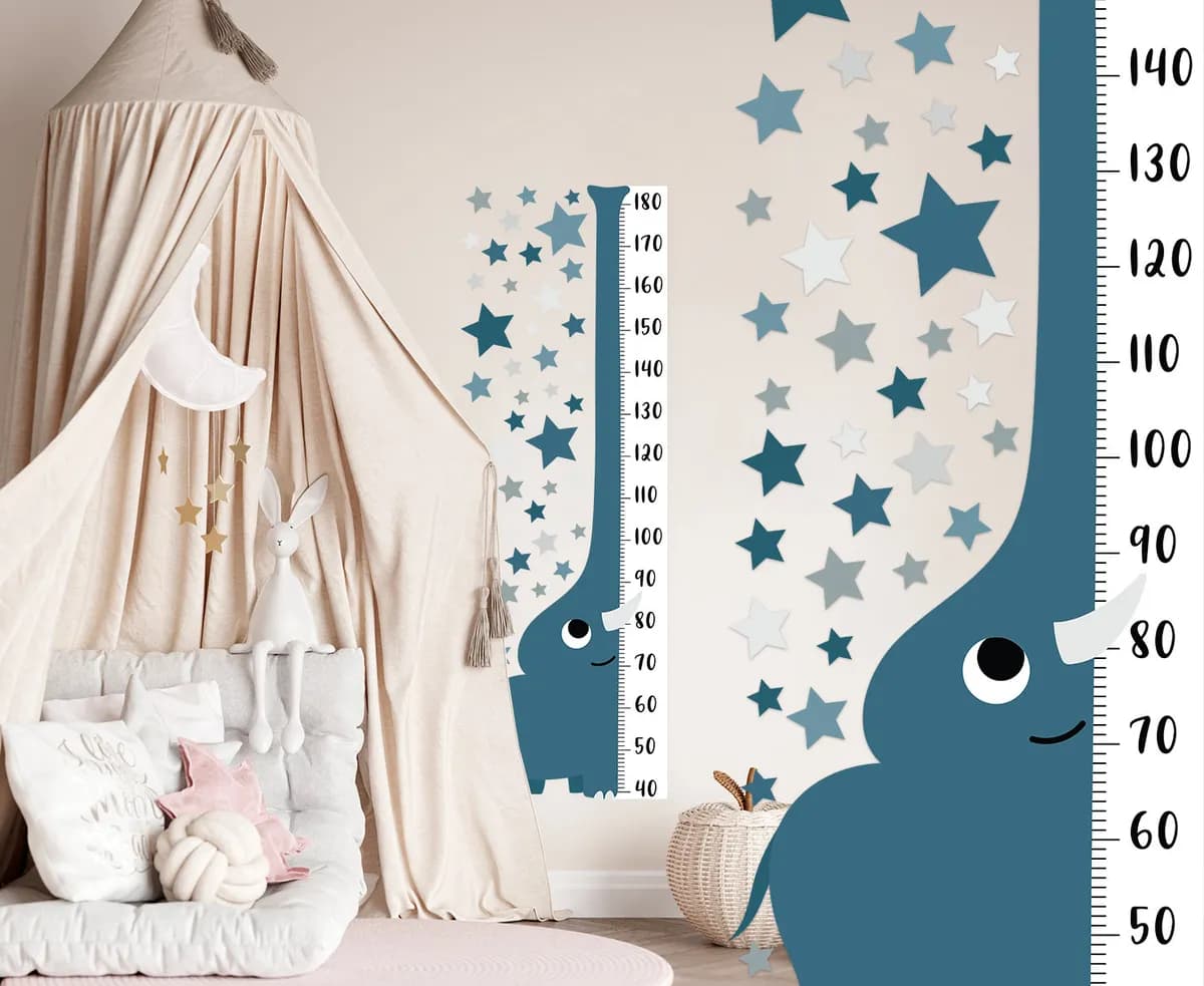 Nálepka na stenu s rastovým diagramom. Jednoduché odlepenie a nalepenie (8) – Samolepiace dekorácie na stenu