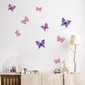 Motýľ Nálepky na stenu. Detská izba dekorácie – Samolepiace dekorácie na stenu