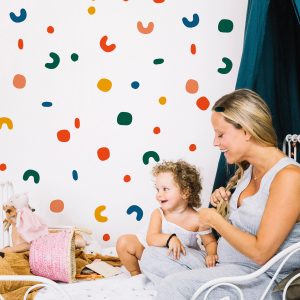 Tvary nálepky na stenu. Abstraktné tvary – Samolepiace dekorácie na stenu