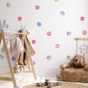 Bodky na stenu. Akvarelové bodky (2) – Samolepiace dekorácie na stenu