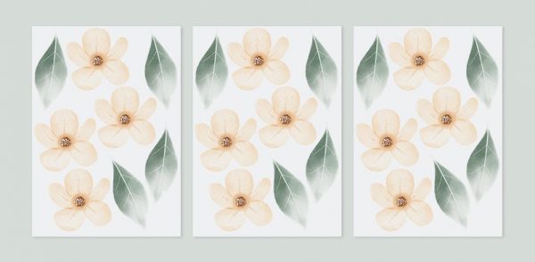 Kvetinové nálepky na stenu. Pastelové kvety (8) – Kvetinové nálepky na stenu do interiéru 4 Objednajte tlač online – rýchlo a bez starostí. Doručenie po celom Slovensku. Letáky, vizitky, bannery, billboardy a viac. - Elegantné kvetinové nálepky pre útulný domov. Kvalitná tlač, jednoduchá aplikácia.