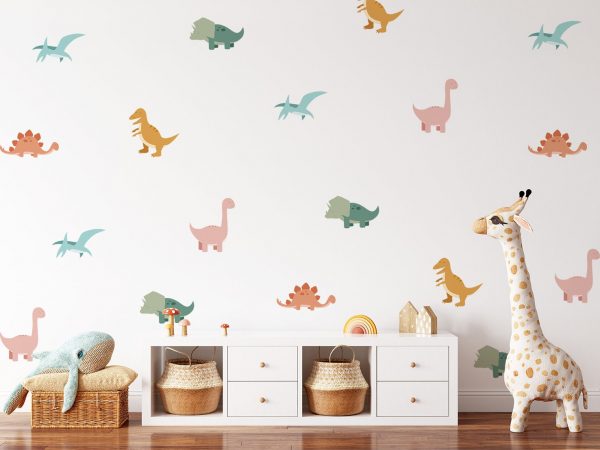 Dinosaury nálepky na stenu. Zábavné dinosaury (2) – Hravé nálepky na stenu pre deti 1 Objednajte tlač online – rýchlo a bez starostí. Doručenie po celom Slovensku. Letáky, vizitky, bannery, billboardy a viac. - Hravé zvieratkové a dinosaurové motívy pre deti – farebné a veselé nálepky na stenu.