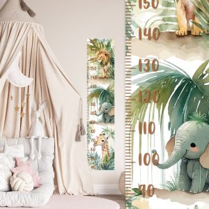 Nálepka na stenu. Tropical Jungle Animals pre deti – Samolepiace dekorácie na stenu