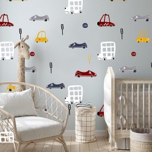 Autá nálepky na stenu. Detská izba – Samolepiace dekorácie na stenu