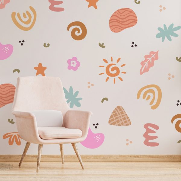 Samolepka na stenu. Abstraktné tvary (2) – Samolepiace dekorácie na stenu 1 Objednajte tlač online – rýchlo a bez starostí. Doručenie po celom Slovensku. Letáky, vizitky, bannery, billboardy a viac. - Štýlové samolepiace nálepky na stenu – jednoduchá aplikácia, kvalitná tlač a dlhá životnosť.