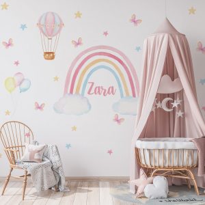 Dúhová nálepka na stenu. Personalizované – Samolepiace dekorácie na stenu