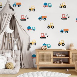 Nálepky na stenu Cars. Nákladný domiešavač – Samolepiace dekorácie na stenu