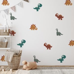 Dinosaury nálepky na stenu. Zábavné dinosaury (5) – Hravé nálepky na stenu pre deti