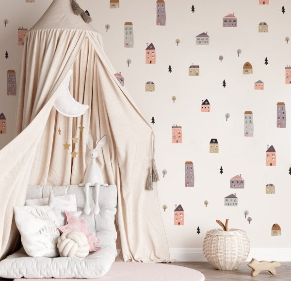 Nálepky na stenu vidiek. Domy a stromy – Samolepiace dekorácie na stenu 1 Objednajte tlač online – rýchlo a bez starostí. Doručenie po celom Slovensku. Letáky, vizitky, bannery, billboardy a viac. - Štýlové samolepiace nálepky na stenu – jednoduchá aplikácia, kvalitná tlač a dlhá životnosť.