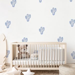 Nálepky na stenu kaktus. Detské dekorácie – Detské nálepky na stenu pre izbičku