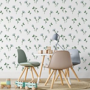 Kvetinové nálepky na stenu. Abstraktné kvetinové, pastelové kvetinové nálepky na stenu  (2) – Kvetinové nálepky na stenu do interiéru