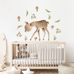 Nálepka na stenu Forest Doe. Forest animal pre deti – Samolepiace dekorácie na stenu
