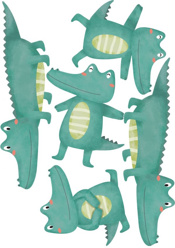 Krokodíly nálepky na stenu. Roztomilé krokodíly – Samolepiace dekorácie na stenu 2 Objednajte tlač online – rýchlo a bez starostí. Doručenie po celom Slovensku. Letáky, vizitky, bannery, billboardy a viac. - Štýlové samolepiace nálepky na stenu – jednoduchá aplikácia, kvalitná tlač a dlhá životnosť.