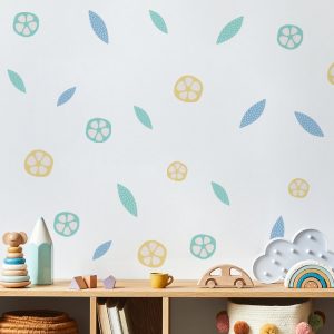 Samolepka na stenu. Abstraktné tvary (6) – Samolepiace dekorácie na stenu